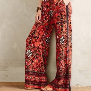 Anthropologie Sala Wide-Leg Patterned Lilka Pants